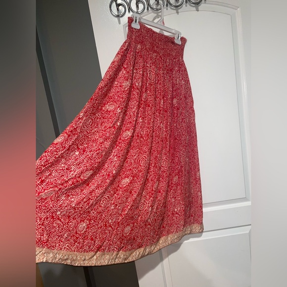 New! Natalie Martin Orange Floral Silk Bella Maxi Skirt 🧡 Small - Picture 12 of 16